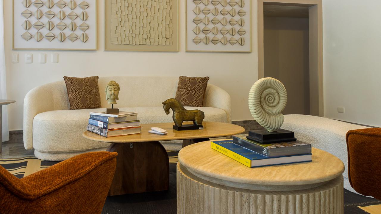 Designer living room at 8BR Barranca Estate