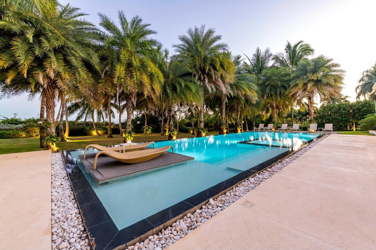 Pool and gardens of the five-bedroom Batey Norte Villa