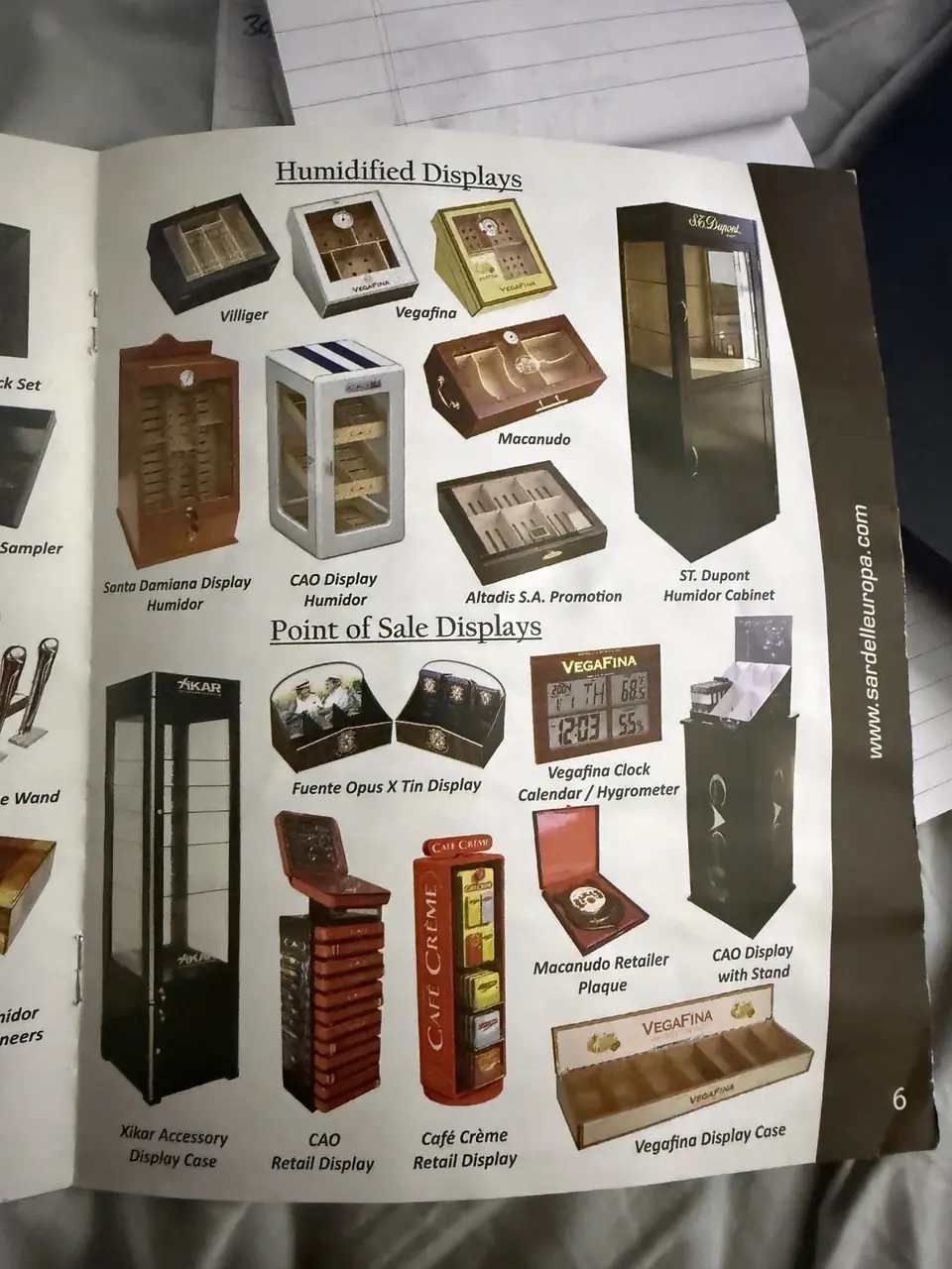 Exhibidores humidificados y puntos de venta del catálogo Sardell