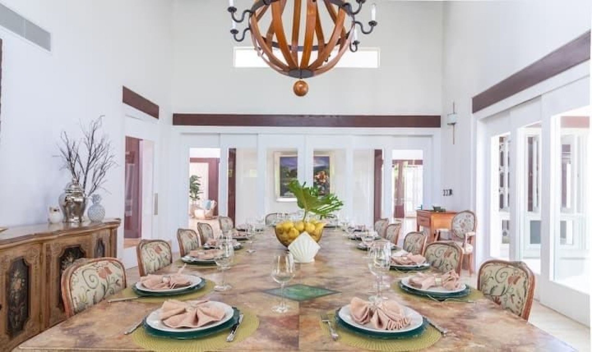 Formal dining room at the 7BR Las Lomas Villa