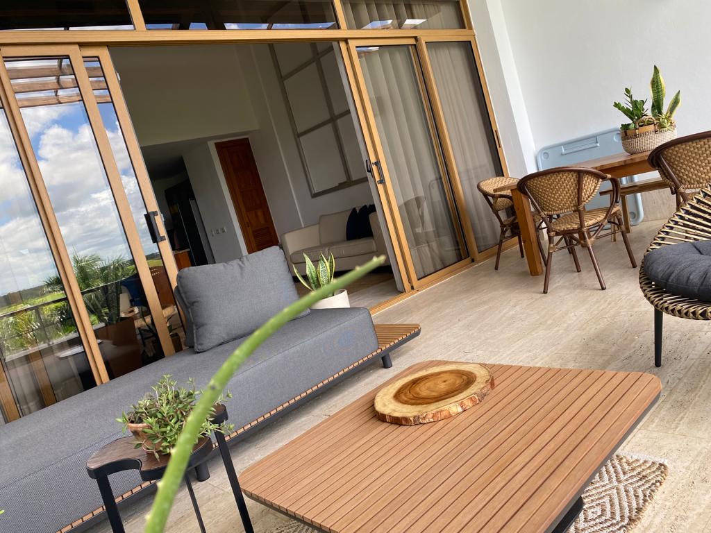 Furnished interior of the Los Altos apartment