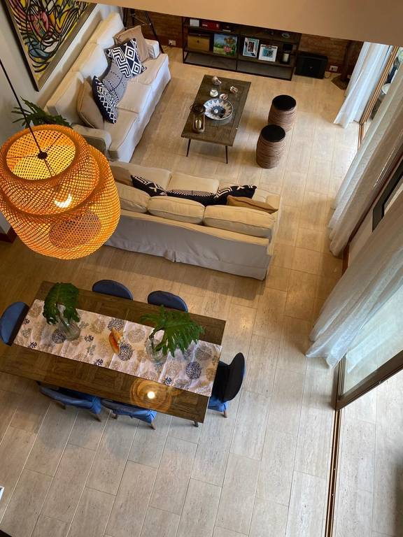 Living area of the furnished Los Altos four-bedroom residence