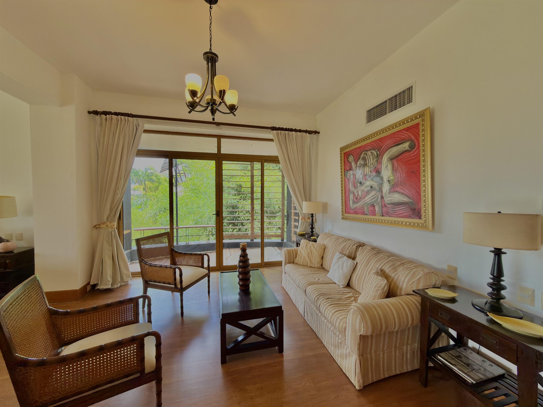 Furnished interior of the Los Altos apartment
